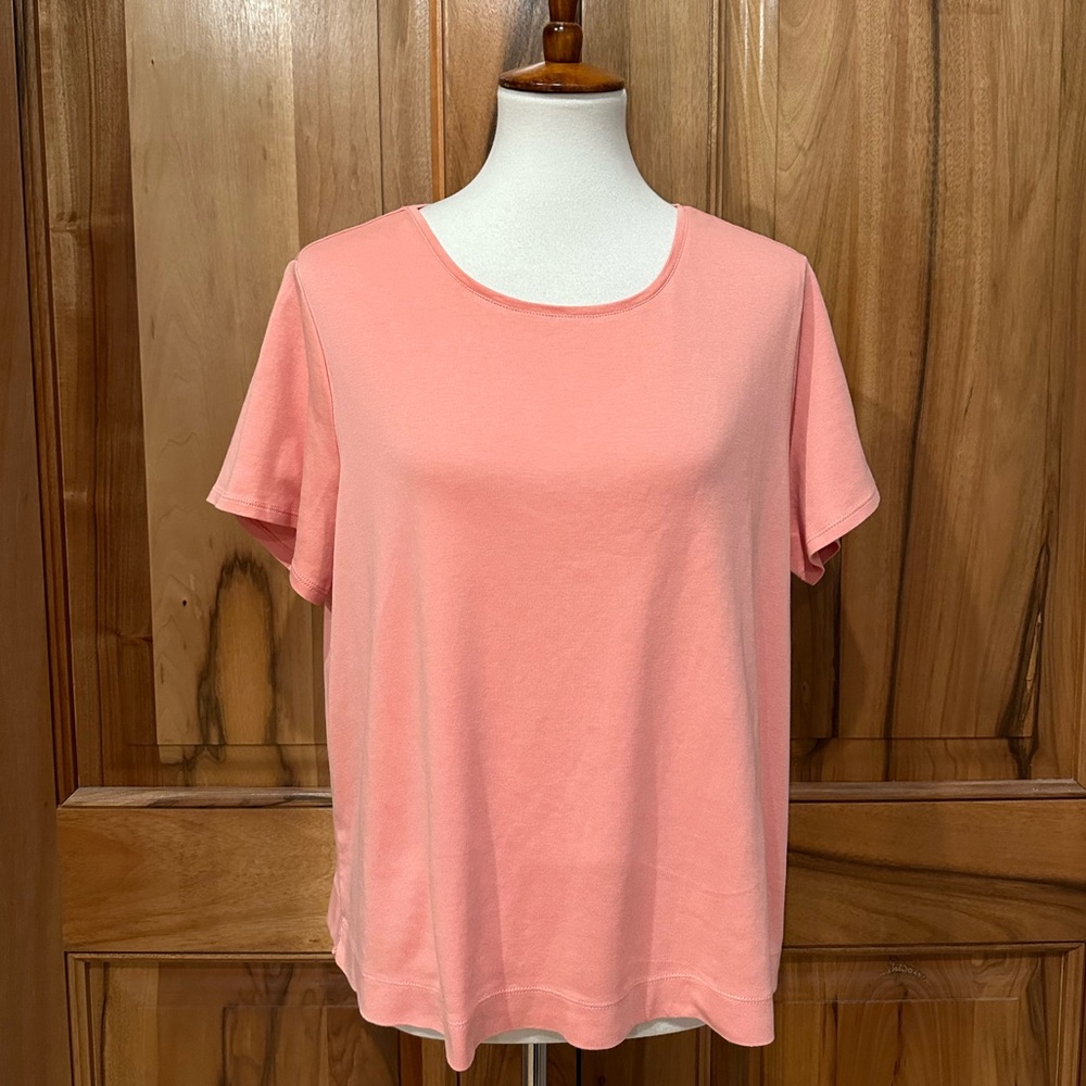J. Jill - Bubblegum Pink 100% Pima Cotton Short-Sleeve Tee - EUC - XLP